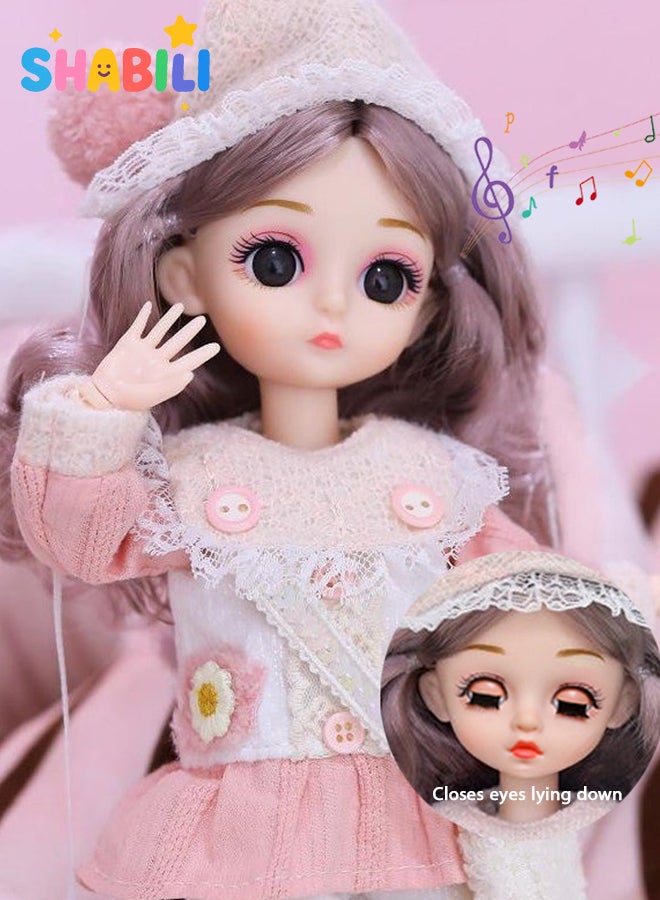 SHABILI 30cm Musical Blink Doll with Outfit Accessories for Age 3+ Girls Birthday Gift - Image 1