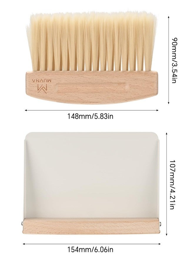 MUVNA Small Coffee Brush and Dust Pan Set - Barista Broom for Espresso Station, Countertop, Magnetic Retention Coffee Cleaning Brush Barista Tools Crumb Sweeper for Home, Coffee Bar, White - Image 5