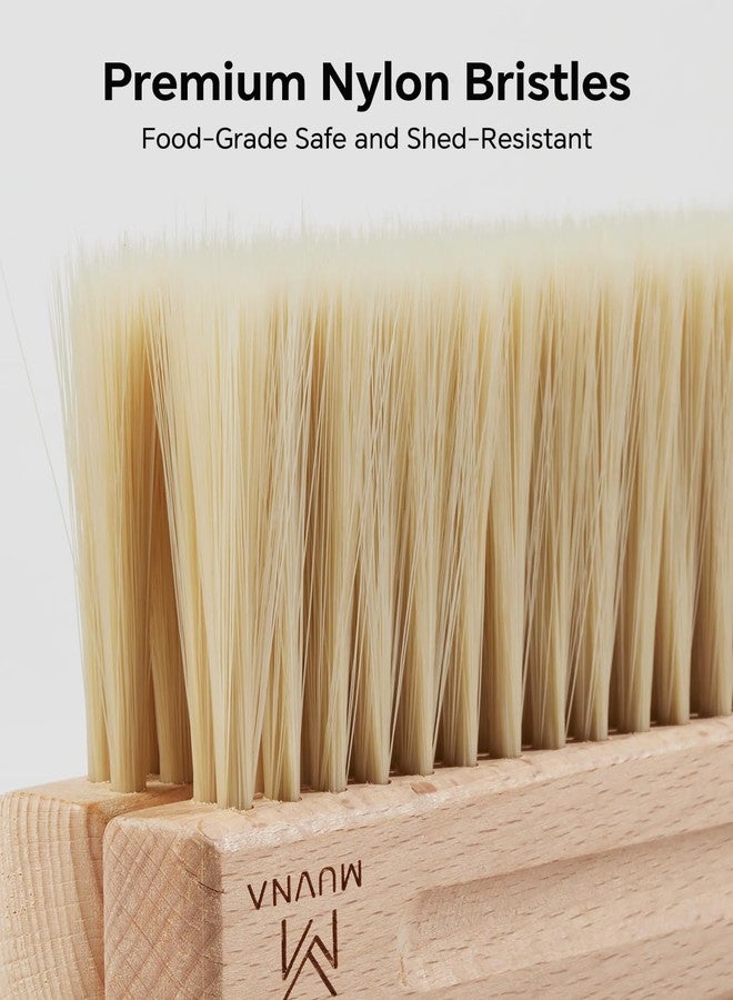 MUVNA Small Coffee Brush and Dust Pan Set - Barista Broom for Espresso Station, Countertop, Magnetic Retention Coffee Cleaning Brush Barista Tools Crumb Sweeper for Home, Coffee Bar, White - Image 3