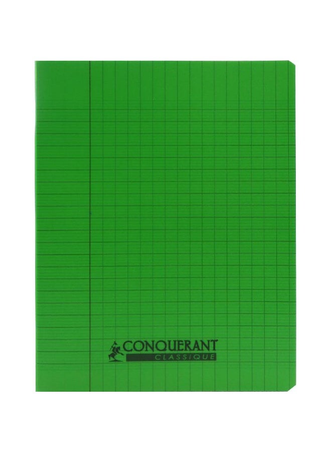 كونكويرانت دفتر ملاحظات (سييس) ١٧ × ٢٢ سم، ٩٦ صفحة (٤٨ ورقة)، مسطر مربع (فرنسي)، أخضر - Image 1