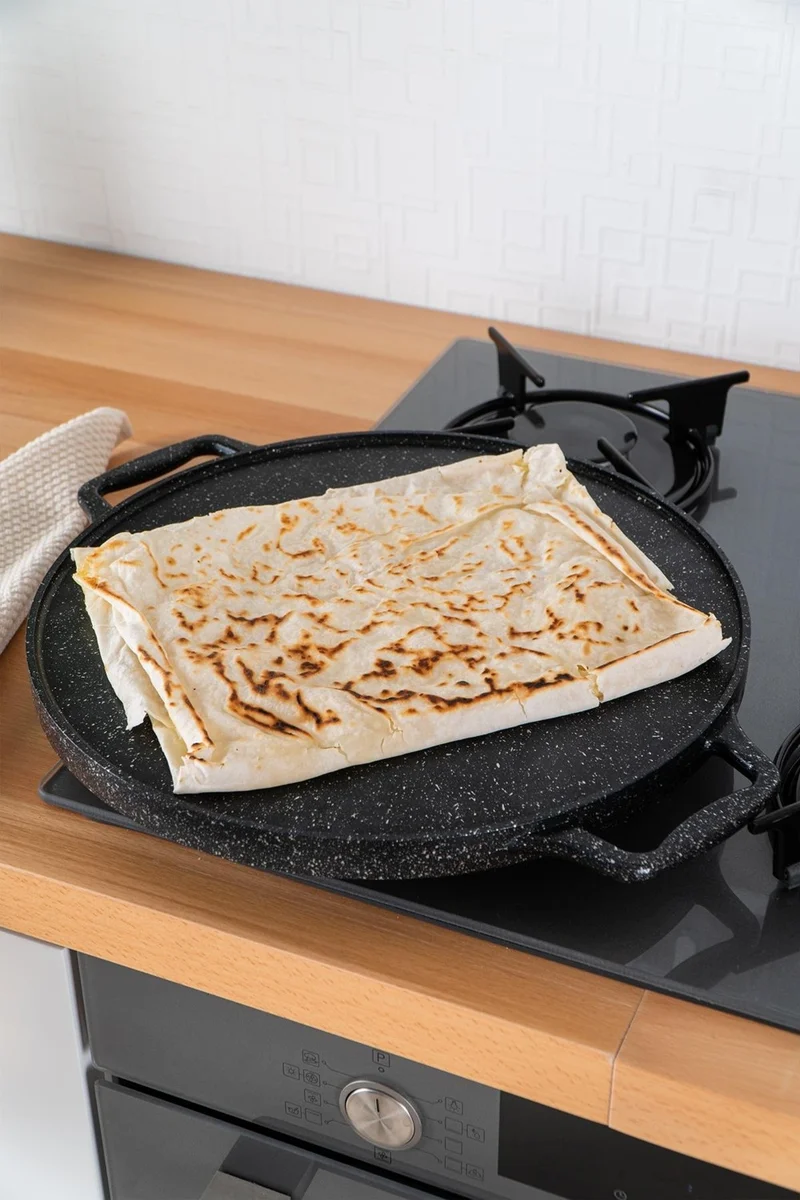 Acar Diamante Cast Iron Double Sided Grill - Pancake Pan - 34 cm