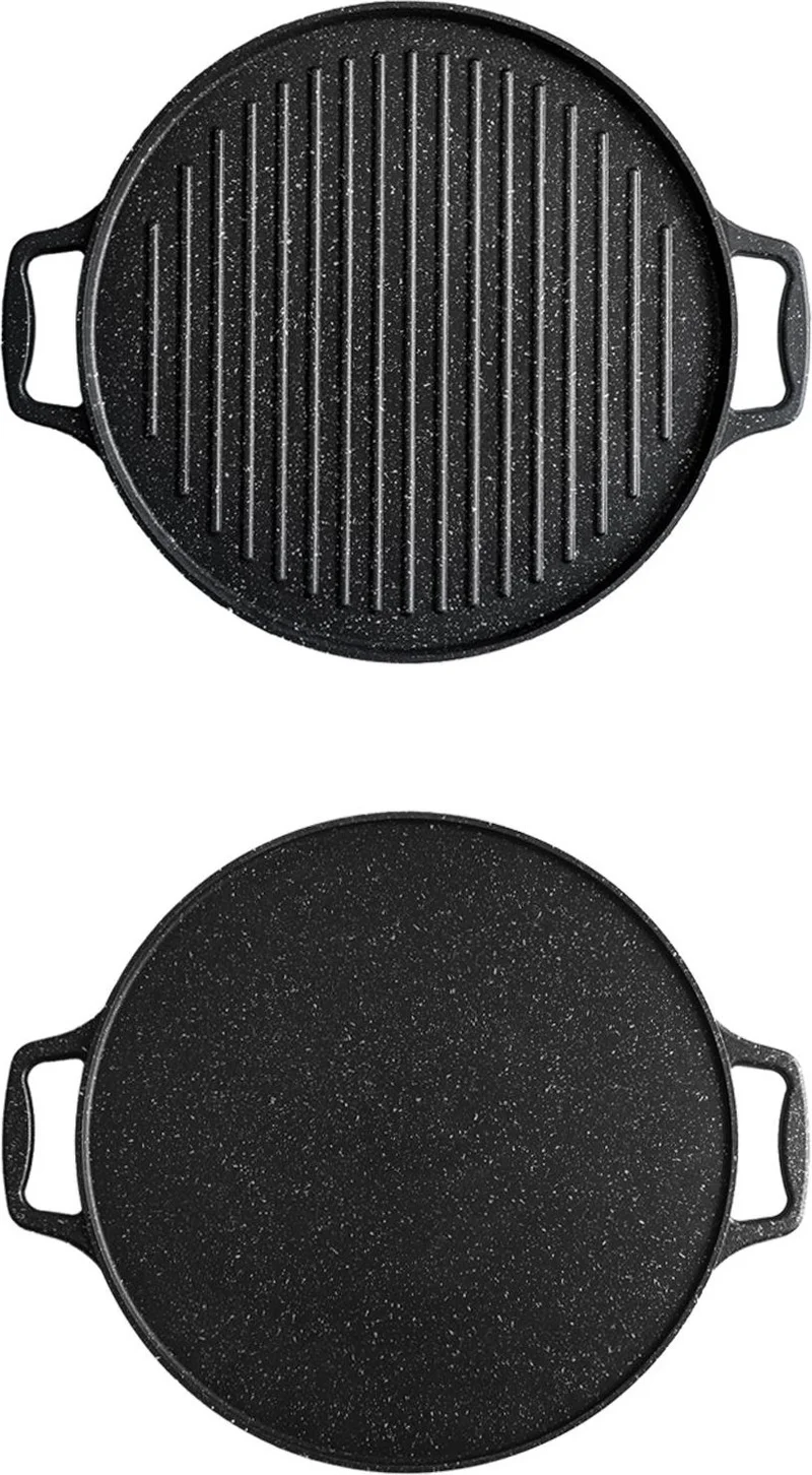 Acar Diamante Cast Iron Double Sided Grill - Pancake Pan - 34 cm