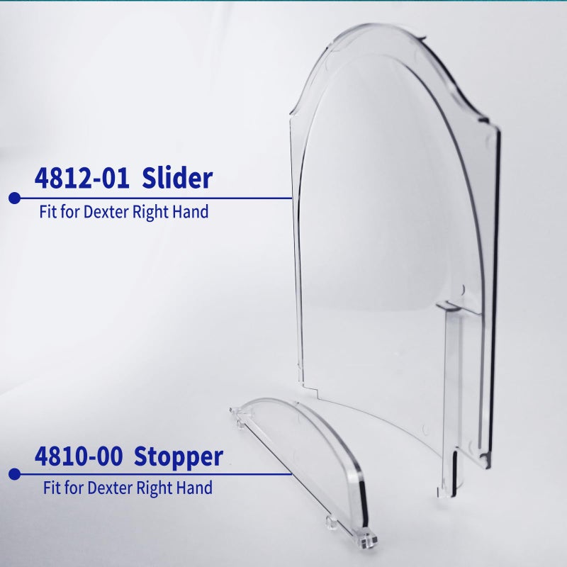 Vsttar Clear Plexiglass 4812-01 Screen Door Bubble Style Slider & 4810-00 Stopper Complete Replacement Kit, Compatible with Dexter Right Hand Screen Door Bubble Style, Clear, Works with 4814-00 Holder - Image 4