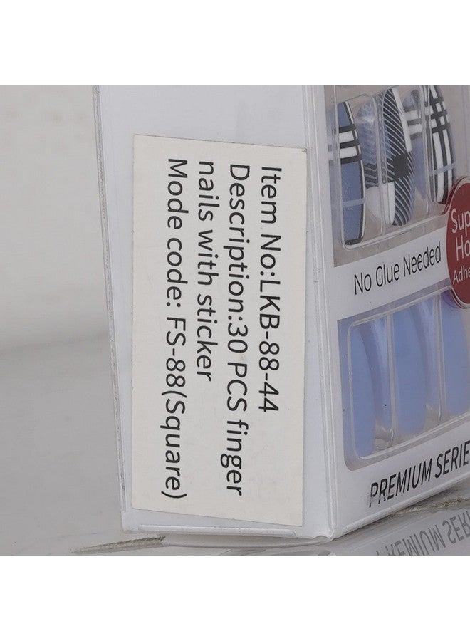 ليك أظافر صناعية باللون الأزرق السماوي، أطراف فرنسية، مجموعة تمديد الأظافر، أظافر صناعية، أظافر صناعية قابلة لإعادة الاستخدام، مجموعة فن الأظافر، مجموعة أظافر صناعية مكونة من 30 قطعة (لا تحتاج إلى غراء) - Image 4