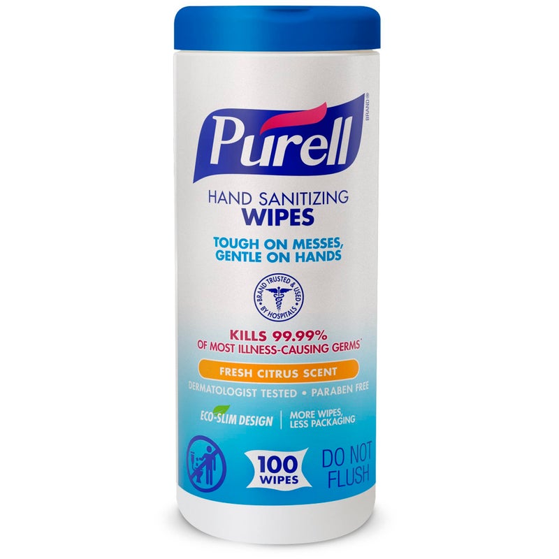 PURELLÂ®, GOJ911112EA, Textured Sanitizing Wipes, 100 / Each, White - Image 1