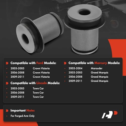 A-Premium 2 x Front Upper Control Arm Bushing Kit, Compatible with Ford Crown Victoria 2003-2011 & Lincoln Town Car 2003-2011 & Mercury Grand Marquis 2003-2011, Marauder 2003-2004 - Image 2