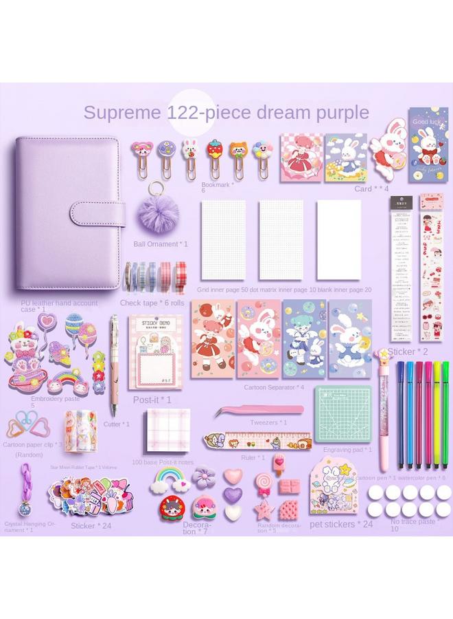 Bluejw Hand Account Net Red Square Book Suit Girl Cute High Color Value Blank Girl Heart Hand Account Book Loose Leaf Detachable - Image 1