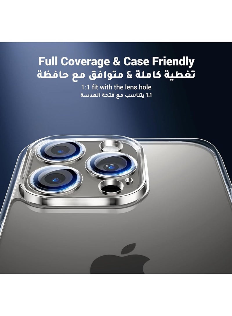 Captaintech iPhone 15 Pro/15 Pro Max Camera Lens Protector Ultra-thin 9H Tempered Glass, Scratch-Resistant, Individual Lens Protector for iPhone 15 Pro/15 Pro Max Transparent - Image 2