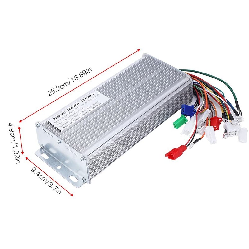 Brushless Motor Controller 48V 72V 1000W 1500W Self Learning Metal E Bike Tricycle - Image 5