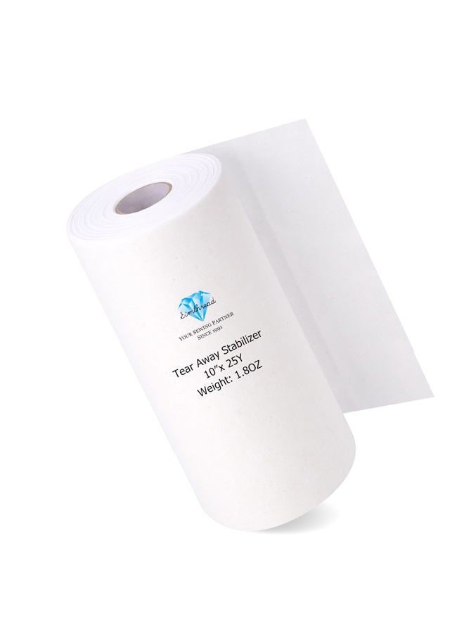 simthread Tear Away Embroidery Stabilizer Backing - 1.8 Ounces Medium Weight 10" x 25 Yards/Roll - Image 1