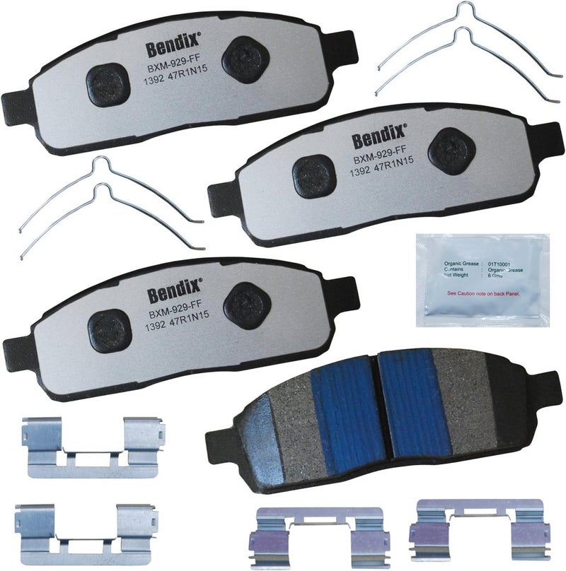 Bendix Fleet Metlok MKD1392FM Semi-Metallic Front Brake Pads for Lincoln Mark LT 2008-2006 - Image 1