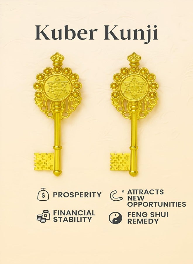 Emagnet Kuber Kunji Key for Money and Prosperity | Original Brass Vastu & Feng Shui Key | Wealth & Good Luck Symbol | Home & Office Décor | Ideal Gift | Pack of 1 - Image 2