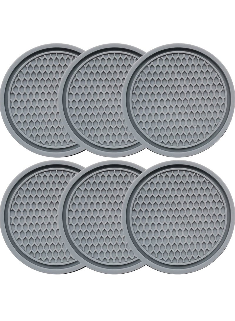 SYOSI 6PCS Car Cup Coaster Accessories 2.75 inch Anti Slip Insert Suitable for Most Interior Accessory - Image 1