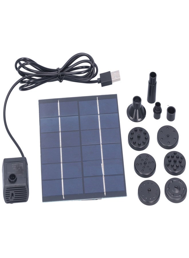 2W Solar Fountain with Panel Water Pump Solar Panel Kit for Outdoor Landscape Pond Decor - Image 1