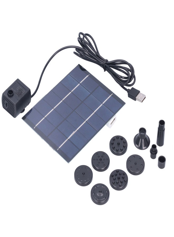 2W Solar Fountain with Panel Water Pump Solar Panel Kit for Outdoor Landscape Pond Decor - Image 2