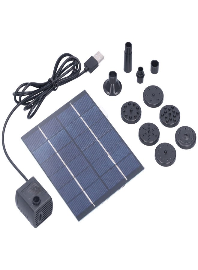 2W Solar Fountain with Panel Water Pump Solar Panel Kit for Outdoor Landscape Pond Decor - Image 3