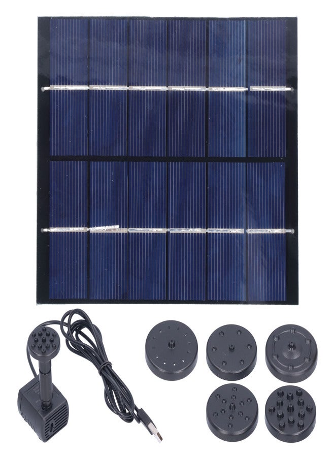 2W Solar Fountain with Panel Water Pump Solar Panel Kit for Outdoor Landscape Pond Decor - Image 4