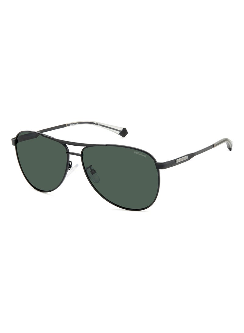 Polaroid Men's Polarized Pilot Shape Stainless Steel Sunglasses Pld 2160/G/S/X Green 50 - Lens Size: 50.4 Mm - Mtt Black - Image 1