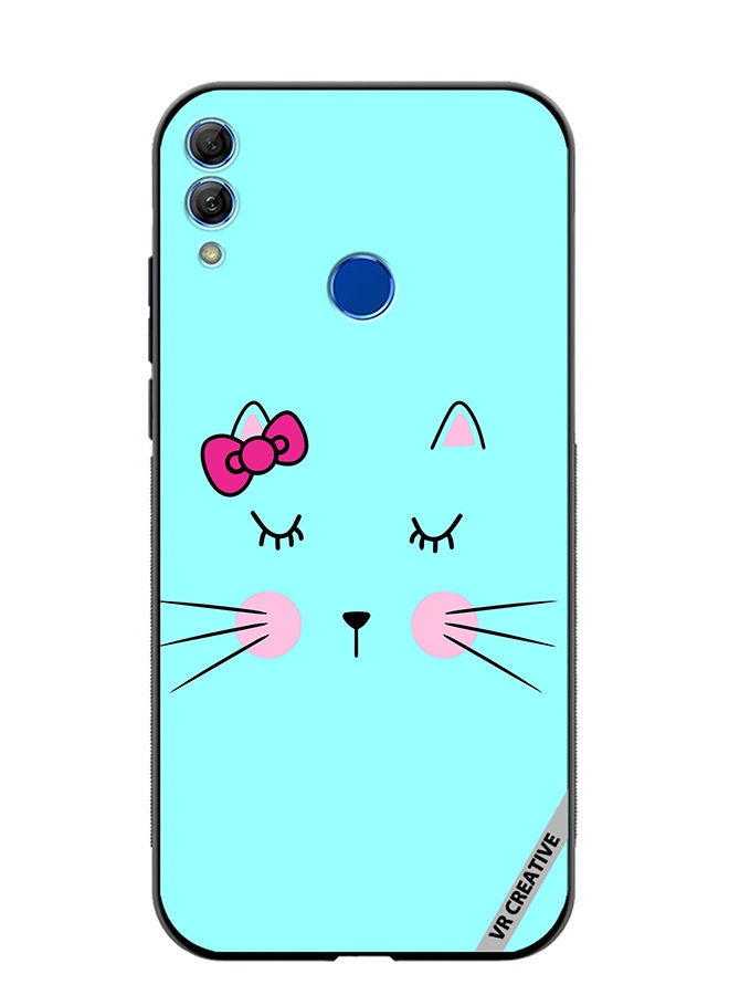Protective Case Cover For Honor 10 Lite Sleeping Cat Design Multicolour