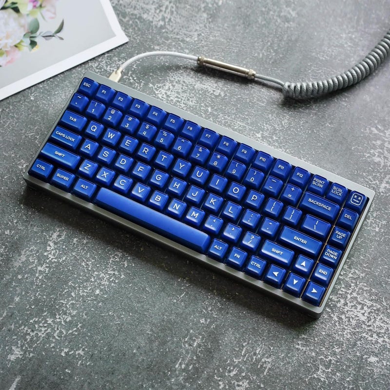 Sumgsn 142 Keys SA Profile PBT Doubleshot Keycaps Blue Translucent Keycap Set Fit for 61/64/87/104/108 Cherry Mx Switches ISO ANSI Mechanical Keyboard - Image 4