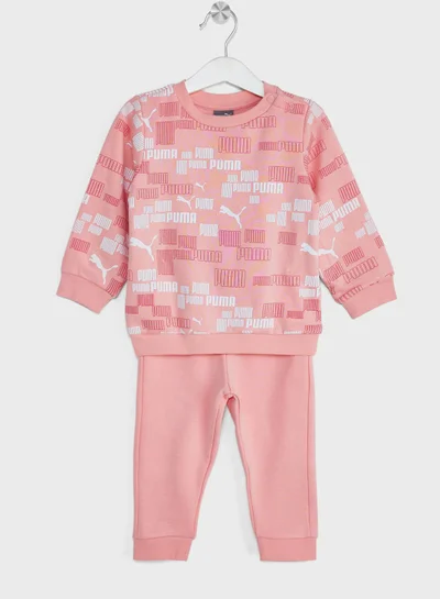 PUMA Infants Minicats Aop Crew Joggers Fl