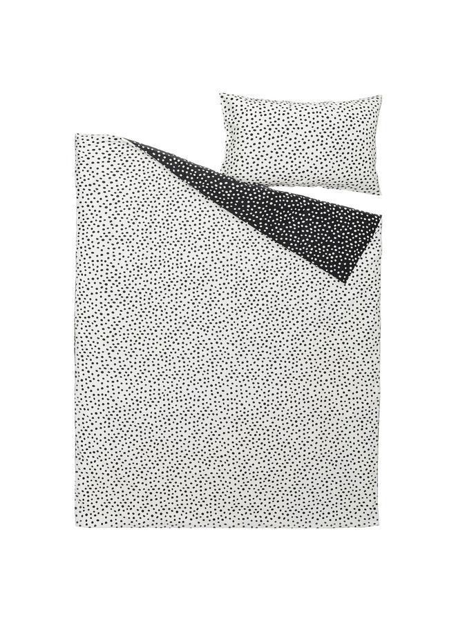 Zaboon Duvet Cover And Pillowcase, Black White/Dotted, 150X200/50X80 Cm - Image 5