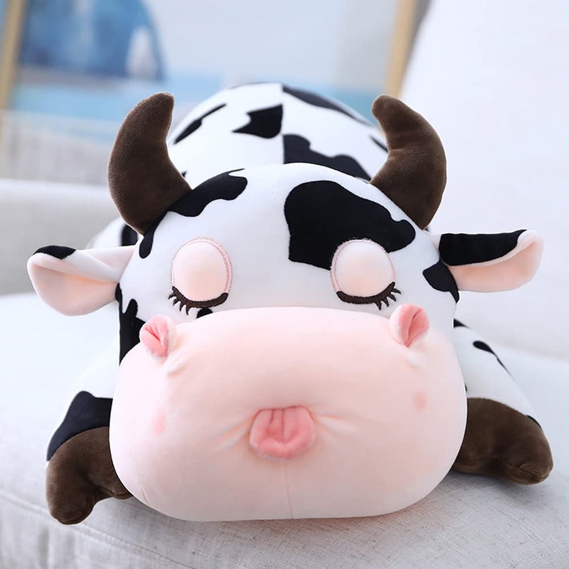 Jensquaify Cow Stuffed Animals  Cute Cow Plush Pillow Toy Cow Plushie Throw Pillow Gifts for Kids  11.8"" - Image 4