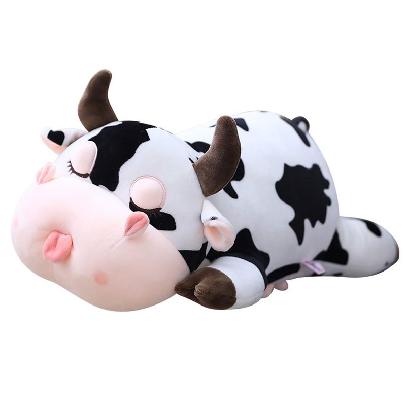Jensquaify Cow Stuffed Animals  Cute Cow Plush Pillow Toy Cow Plushie Throw Pillow Gifts for Kids  11.8"" - Image 1