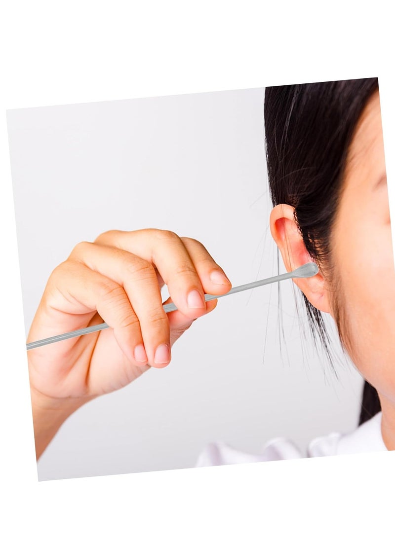 2 قطع من أدوات تنظيف الأذن المصنوعة من الفولاذ المقاوم للصدأ، وملعقة معدنية لإزالة شمع الأذن، وأداة تنظيف الأذن، ومجموعة إزالة شمع الأذن - Image 3