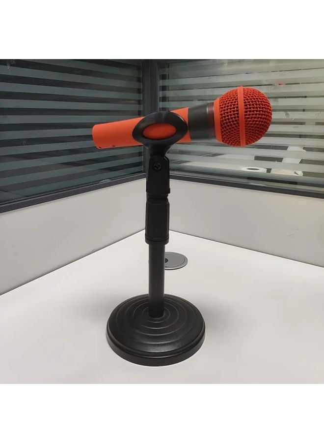 Adjustable Desktop Microphone Stand Black ABS Material Sturdy Base Rotatable Arm For Live Streaming Podcasts - Image 2
