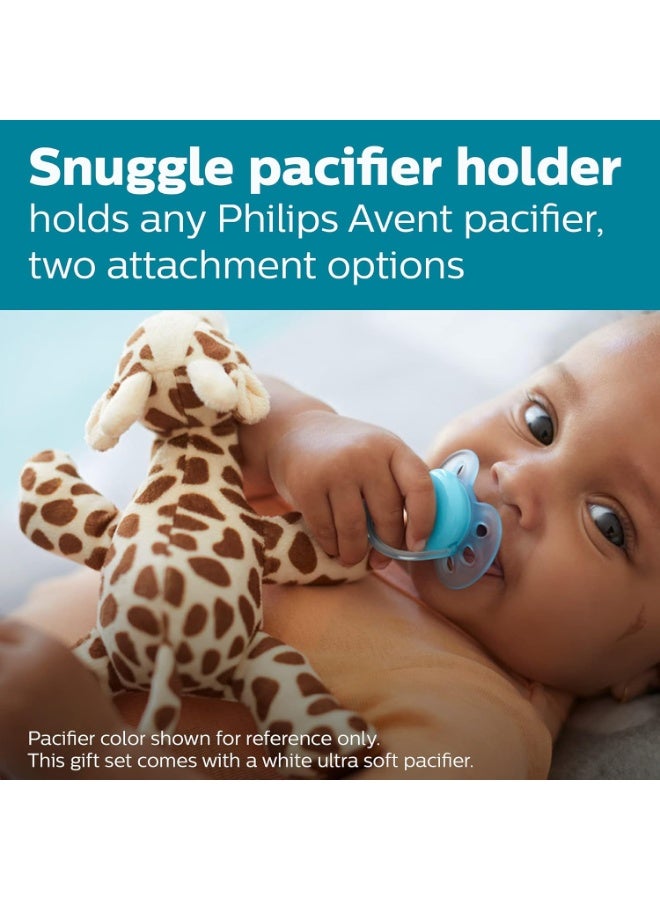 Philips Philips AVENT Anti-Colic Baby Bottle with AirFree Vent Newborn Gift Set with Snuggle, Clear, SCD306/10 - Image 2