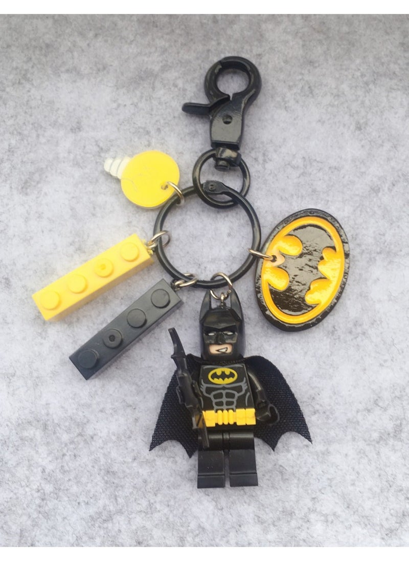 Generic - Batman keychain pendant block small character DIY car key chain couple book bag pendant - Image 1