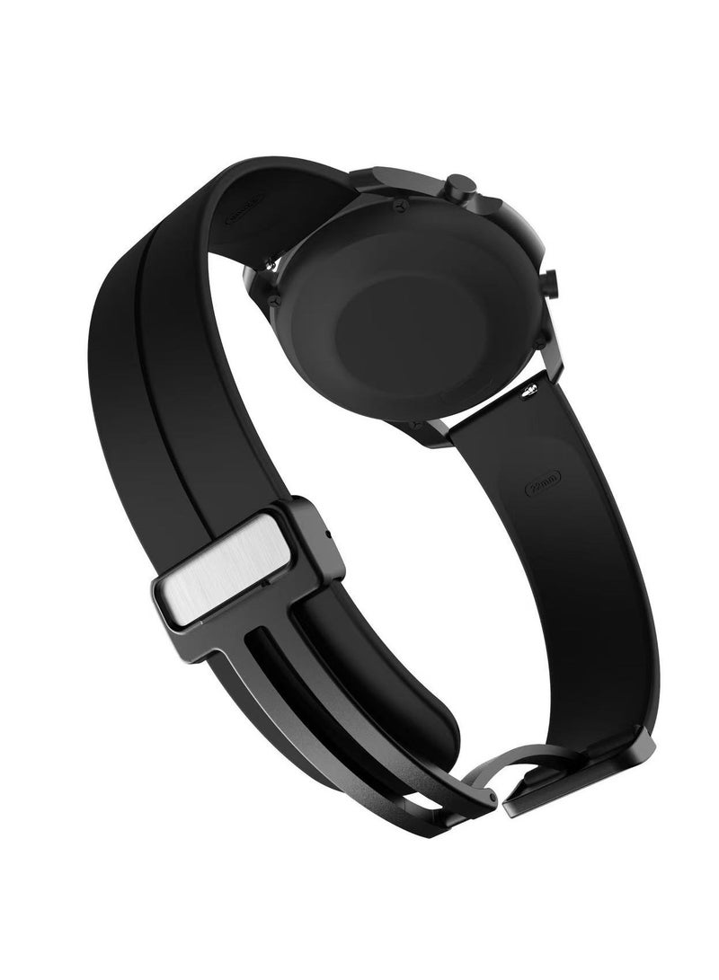 دكينج هواوي ووتش حزام سيليكون ل GT5 / GT4 / GT3 / GT2 / GT1 ، ساعة رياضية سيليكون قابلة للتعديل للرجال والنساء مع سوار معصم بديل / أسود - Image 2