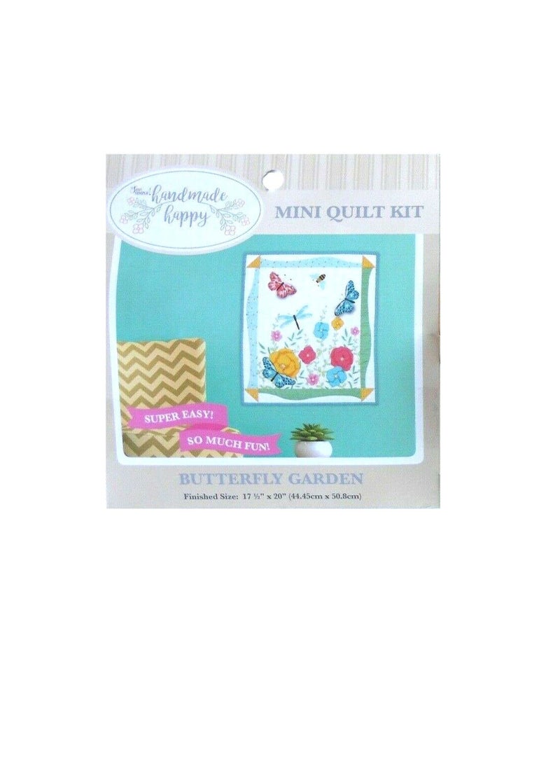Handmade Happy Mini Quilt Kit Butterfly Garden - Image 2