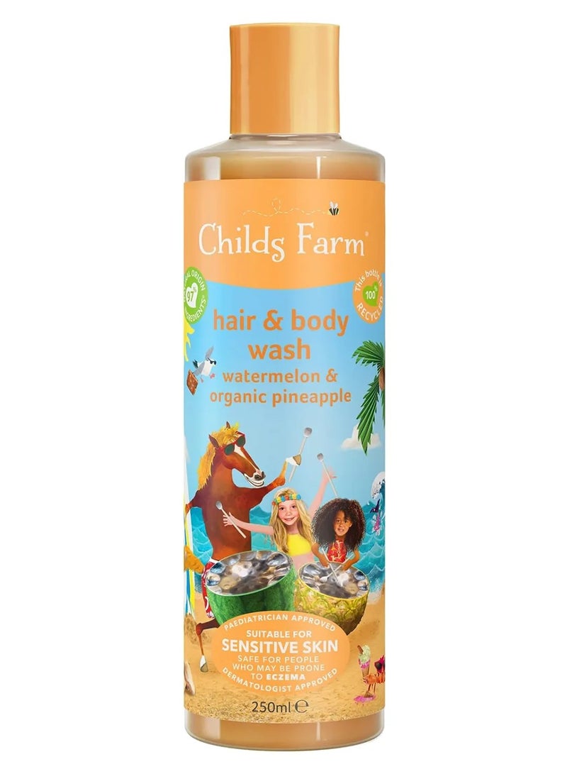 تشايلدز فارم غسول الشعر والجسم من تشايلدز فارم - البطيخ والأناناس العضوي 250 مل