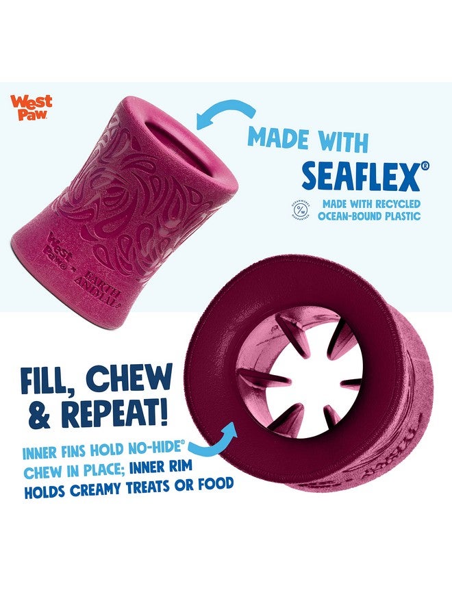 ويست باو لعبة مضغ الكلاب WEST PAW Funnl - ألعاب تفاعلية للكلاب - لعبة قابلة للملء بقطع مضغ Earth Animal No-Hide - كبيرة 4.25 بوصة باللون الأحمر الاستوائي | صنع في الولايات المتحدة الأمريكية - Image 4