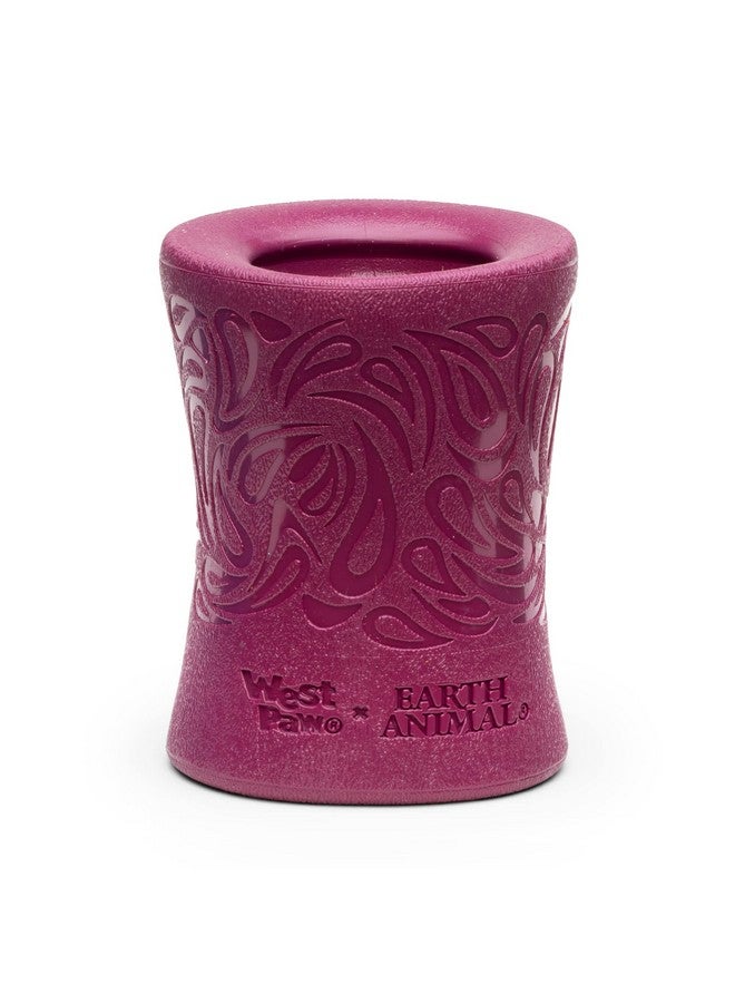 ويست باو لعبة مضغ الكلاب WEST PAW Funnl - ألعاب تفاعلية للكلاب - لعبة قابلة للملء بقطع مضغ Earth Animal No-Hide - كبيرة 4.25 بوصة باللون الأحمر الاستوائي | صنع في الولايات المتحدة الأمريكية - Image 1