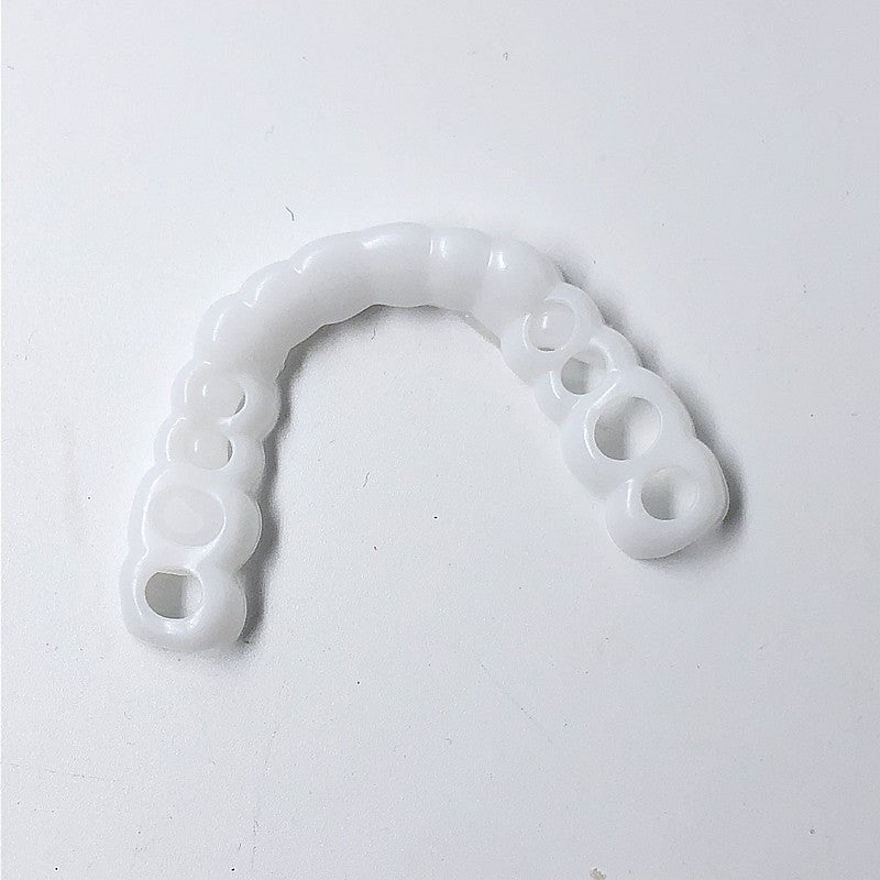 Upper And Lower Teeth Artificial Braces Whitening Set Second Generation Silicone Artificial Teeth Denture Set Sap On Smie - Image 1