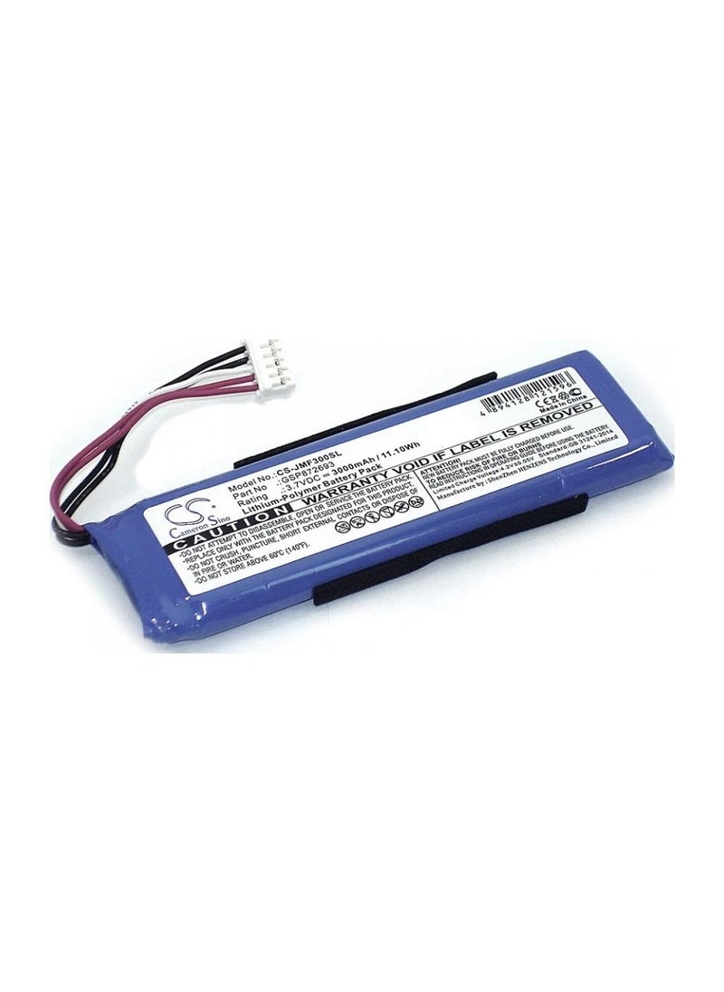Cameron Sino - Cameron Sino 3000mAh / 11.10Wh Lithium polymer Battery for JBL Flip 3 Bluetooth Speaker Replacement Part No GSP872693, P763098 03 - Image 1