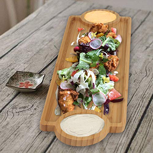 HOKIPO Wood Platter - Pack Of 2, Beige - Image 3