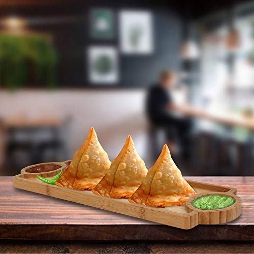HOKIPO Wood Platter - Pack Of 2, Beige - Image 5