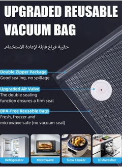 HEROCKX Vacuum Sealer Food Vacuum Saver with 5 Pcs Sealer Bags one-touch start  low noise Mini portable  White  - Image 5