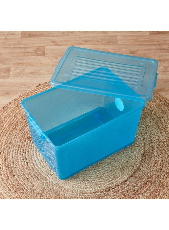 Home Box Rolling 55 L Storage Box with Wheels and Lid - 56x39x31.5 cm - Image 2