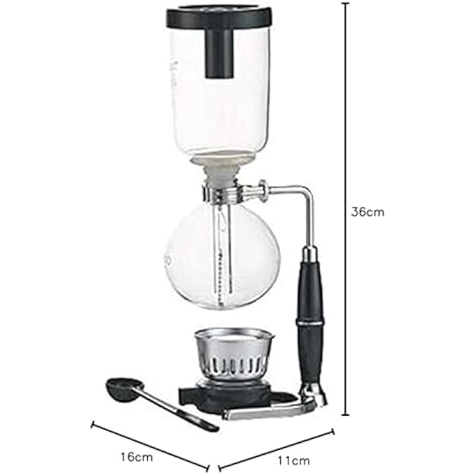 Hario Technica 5 Cup Coffee Syphon  600Ml Heatproof Borosilicate Glass Vacuum Brewer With Alcohol Burner Rich Flavor Perfect For Home  Caf Brewing - Image 2