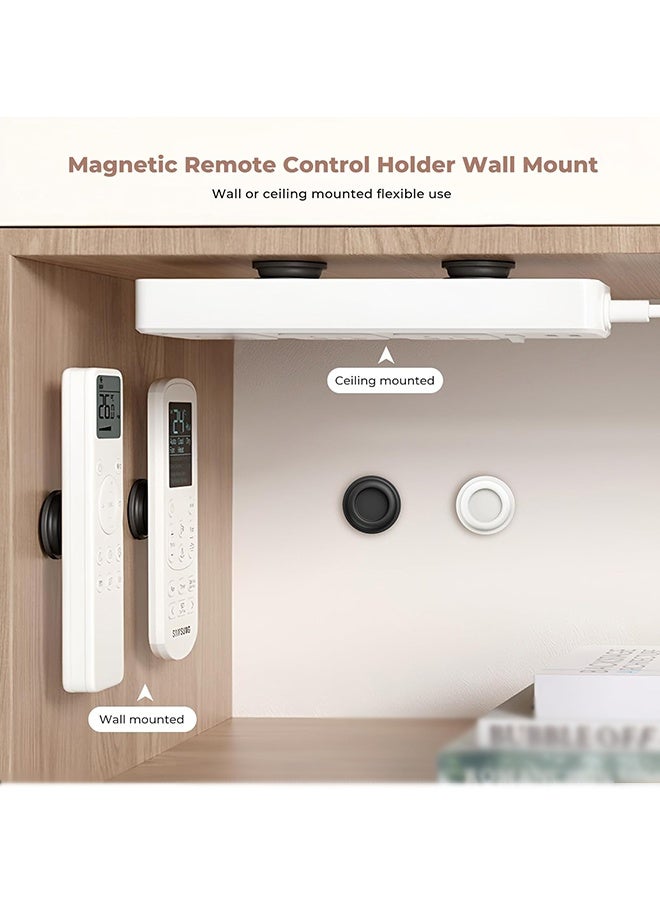 دبليو أف أف أو حامل وحدة التحكم عن بعد المغناطيسية 4Ps -ترقيات حامل حامل جهاز التحكم عن بعد السيليكون ذاتي اللصق حامل وحدة التحكم عن بعد غير المثقاب حامل الجدار لمكيف الهواء وبطاقات التلفزيون، تخزين حامل التليفزيون للجانب الخلفي (متعدد الألوان) - Image 4