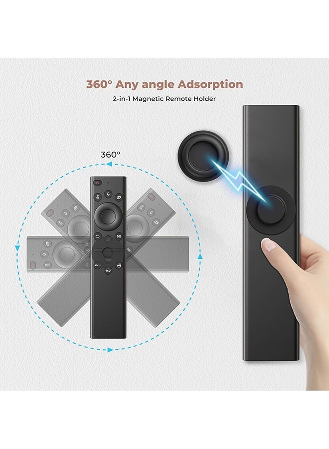 دبليو أف أف أو حامل وحدة التحكم عن بعد المغناطيسية 4Ps -ترقيات حامل حامل جهاز التحكم عن بعد السيليكون ذاتي اللصق حامل وحدة التحكم عن بعد غير المثقاب حامل الجدار لمكيف الهواء وبطاقات التلفزيون، تخزين حامل التليفزيون للجانب الخلفي (متعدد الألوان) - Image 3