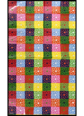 Webring Webring Waterproof Multi Flower Rangoli Printed Plastic Sheet Single BedBaby Adult Waterproof Protection Sheet for Mattress 72 Inches x 36 Inches6 feet x 3 feet  - Image 4