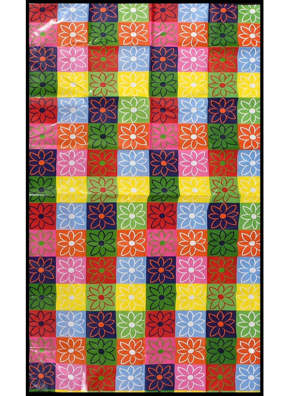 Webring Webring Waterproof Multi Flower Rangoli Printed Plastic Sheet Single BedBaby Adult Waterproof Protection Sheet for Mattress 72 Inches x 36 Inches6 feet x 3 feet  - Image 4