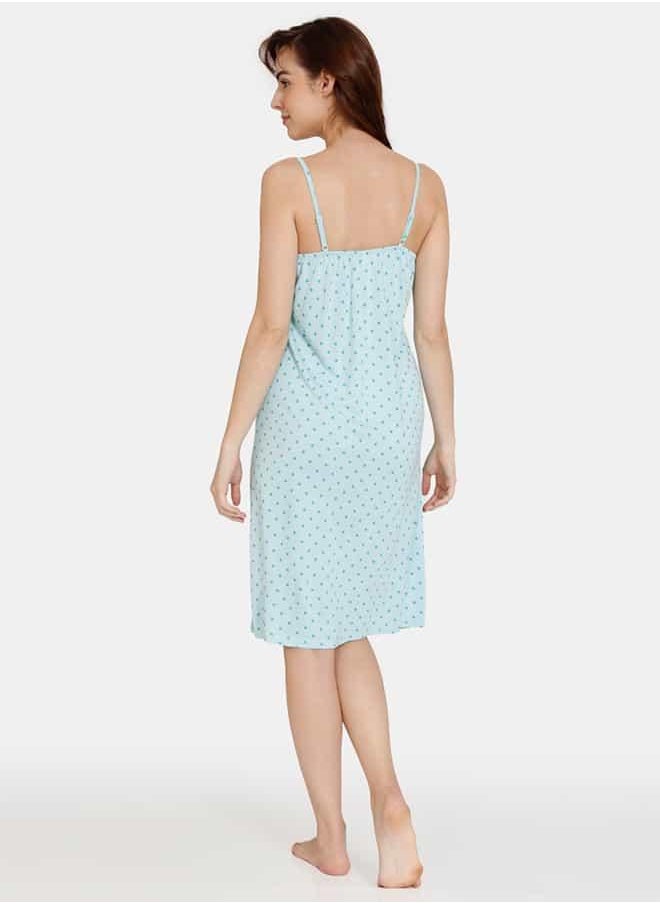 zivame Zivame All-Over Polka Dot Print Slip Dress with Adjustable Straps  - Image 3