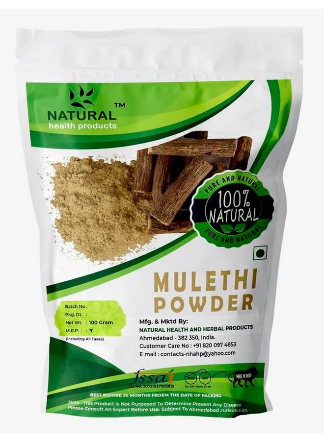 Natural Health Products - Mulethi Powder Sticks For Throat, Eating, Drinking, Edible, Skin Whitening, Face, Best Herbal For Hair Growth (100Gram) - Image 1